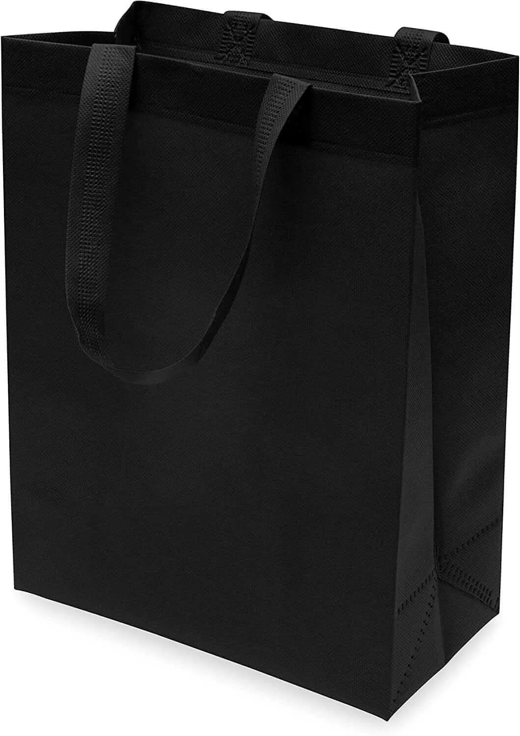 10x5x13 Medium Black Heat Sealed Reusable Fabric Bags