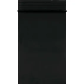 2 x 3" - 2 Mil Black Reclosable Poly Bags