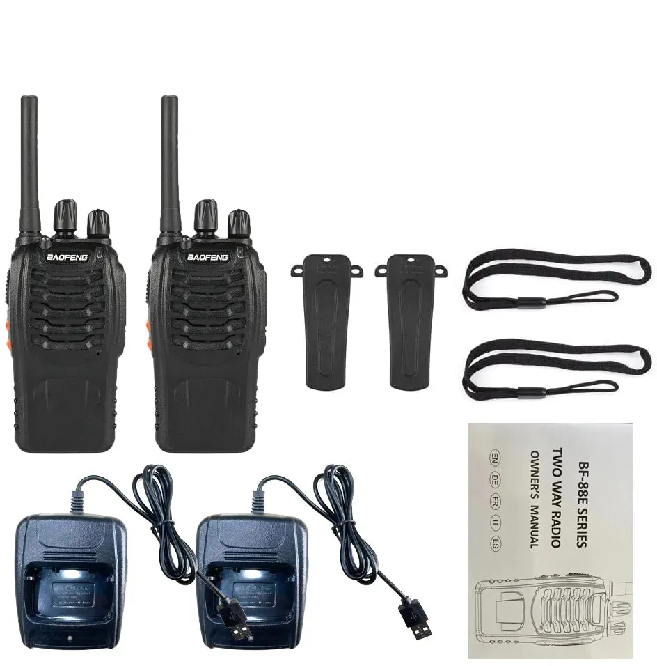 2PCS BAOFENG 888S Amateur Handheld Two Way Radio TH888S UHF Portable Walkie Talkies for Adults, Hiking Biking Camping