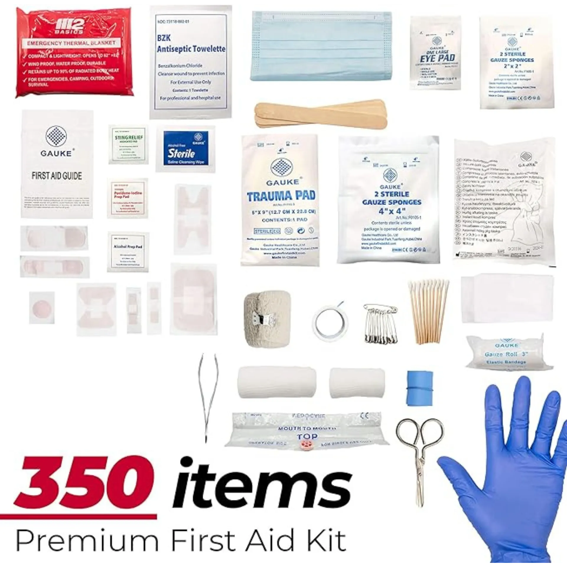 350 Piece - Emergency First Aid Kit