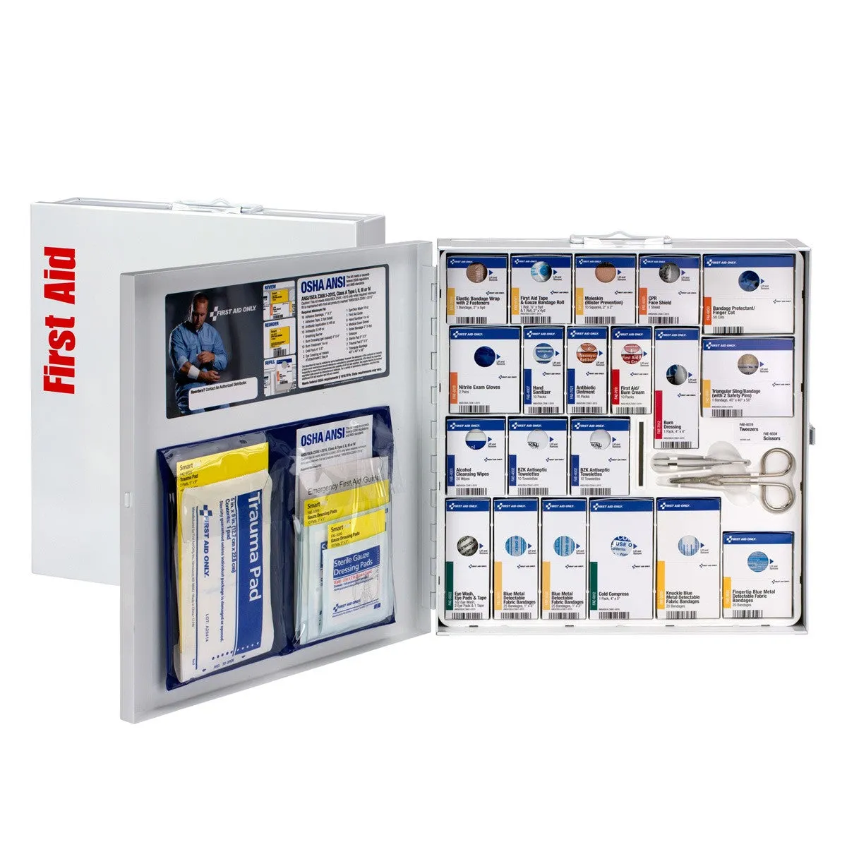 50 Person Large Metal SmartCompliance Food Service First Aid Cabinet Without Medications - W-746006