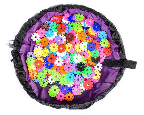 59 inches Extra Large Portable Playing Mat Toy Storage Bag - Purple