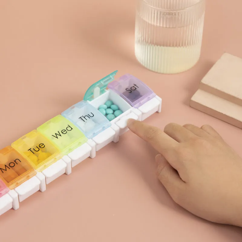 7-Day Rainbow Travel Pill Organizer, HG0116