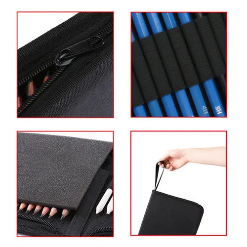 72pcs Complete Drawing Pencil Set with Sketch Charcoal Tools