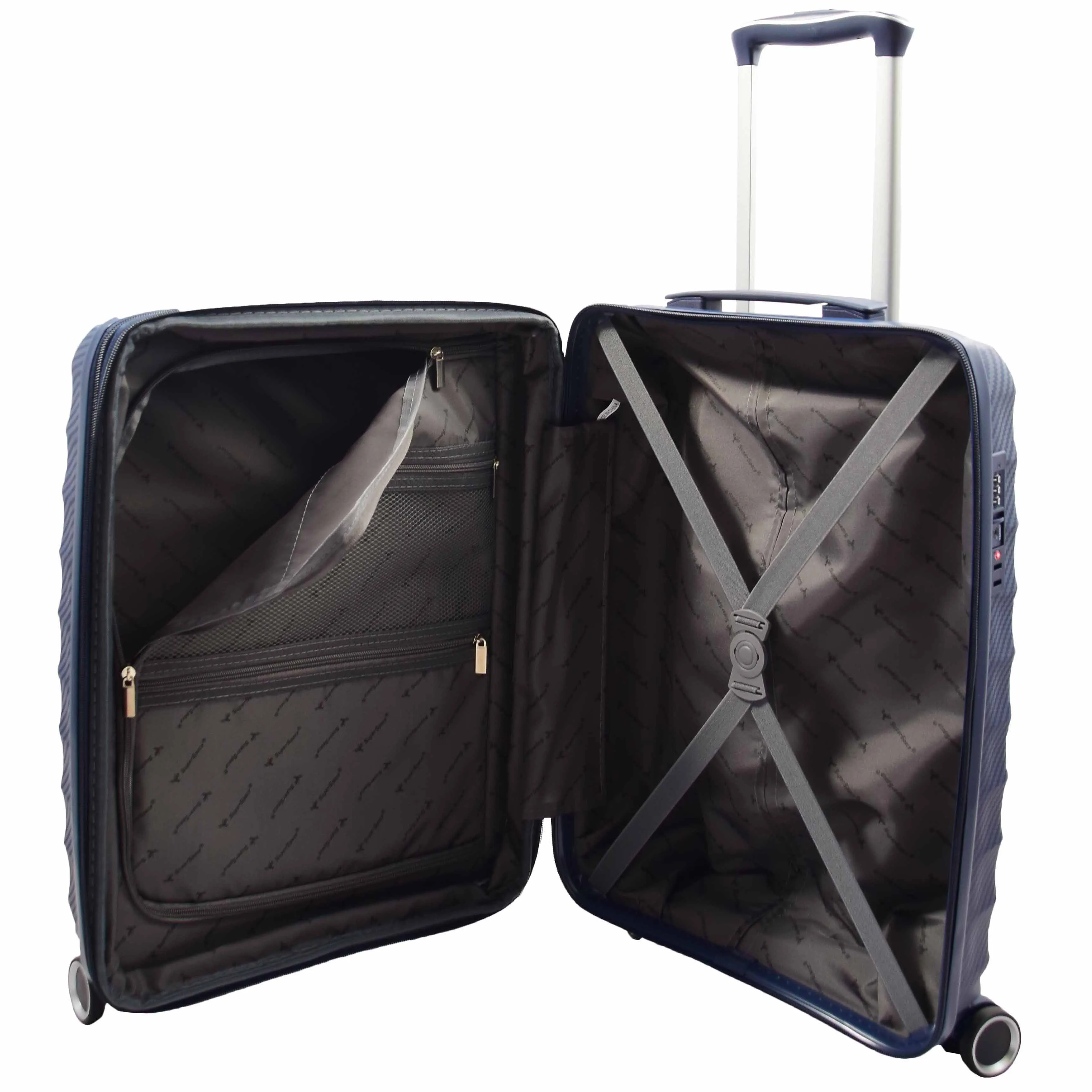 8 Wheel Spinner Luggage Expandable Arcturus Navy