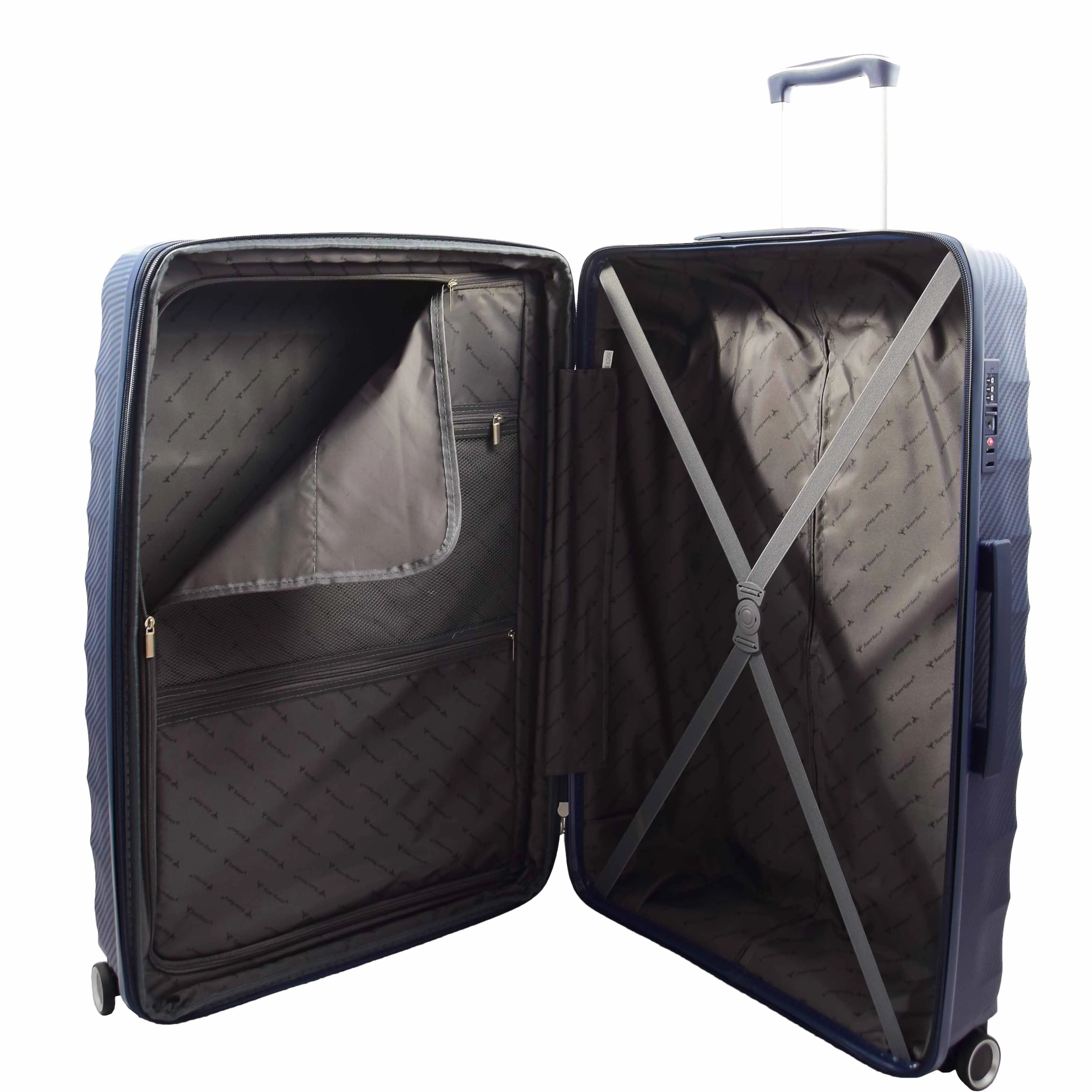 8 Wheel Spinner Luggage Expandable Arcturus Navy