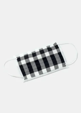 Adult Size Re-Useable Plaid Print Face Mask