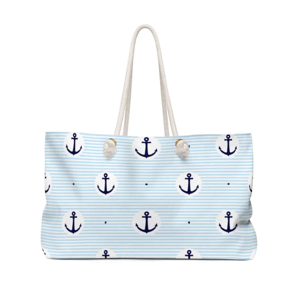 Anchor Print Weekender Tote Bag