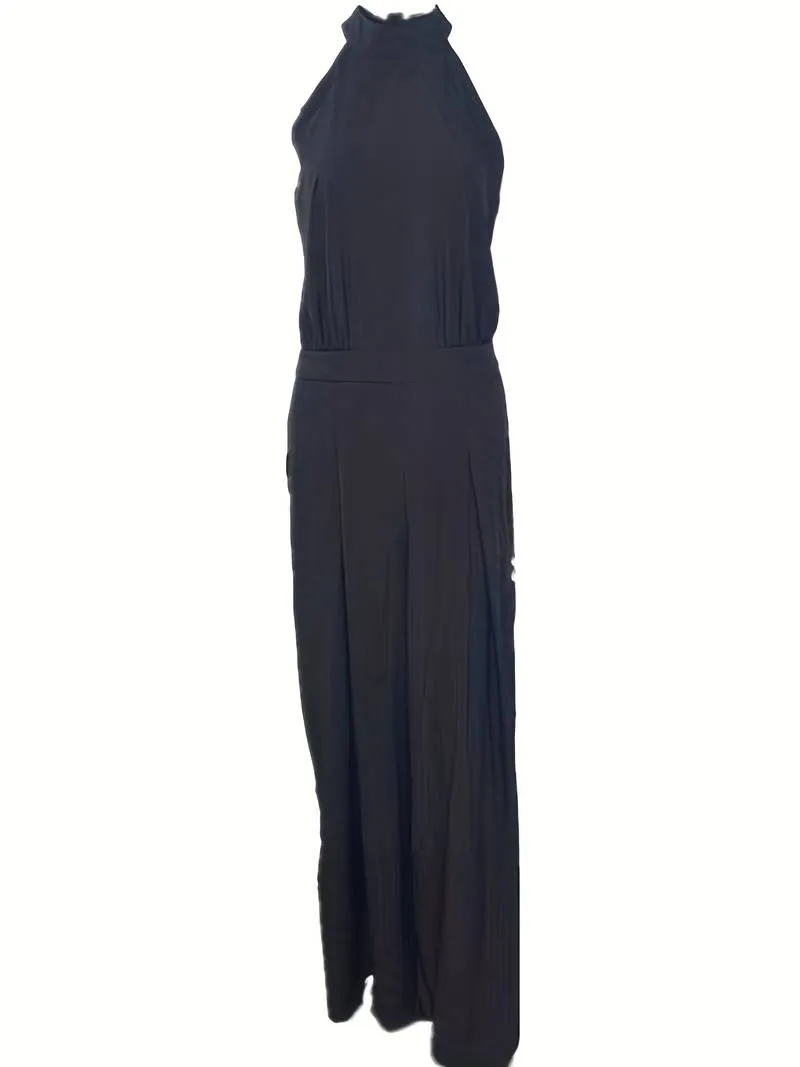 Annika - Elegant Waist Halter Jumpsuit