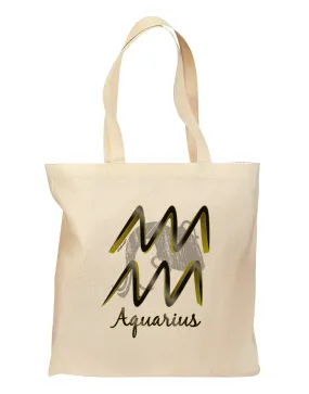 Aquarius Symbol Grocery Tote Bag