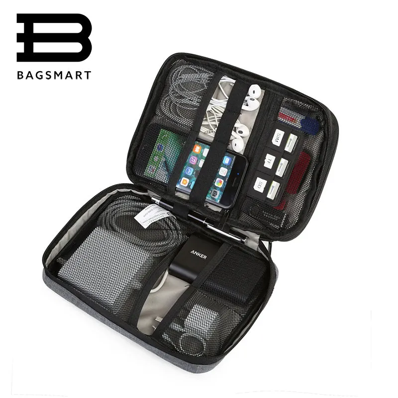 BAGSMART Electronic Accessories Bag Nylon Travel Organizer Bag