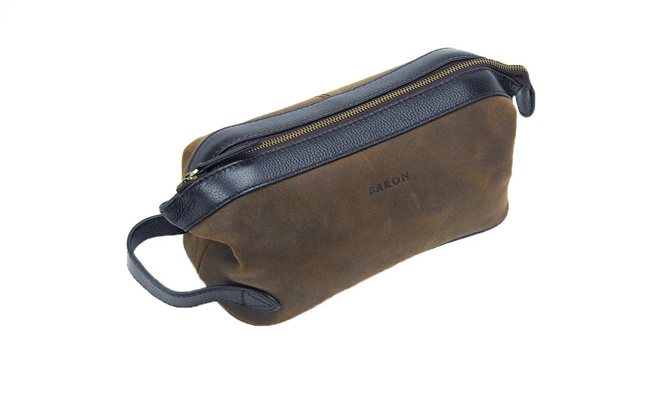 Baron Suede Wash Bag