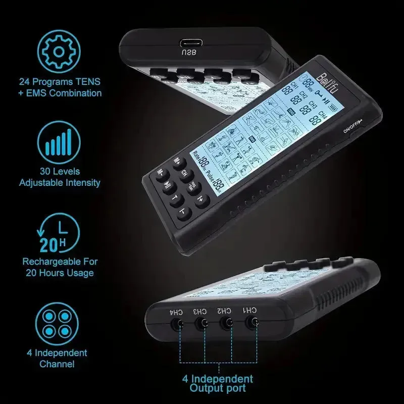 Belifu 4-Channel TENS EMS Unit