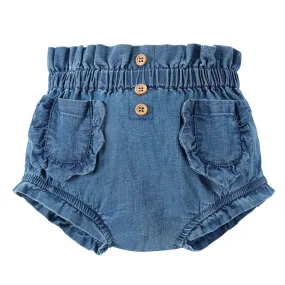 Blue Denim Ruffle Bloomer