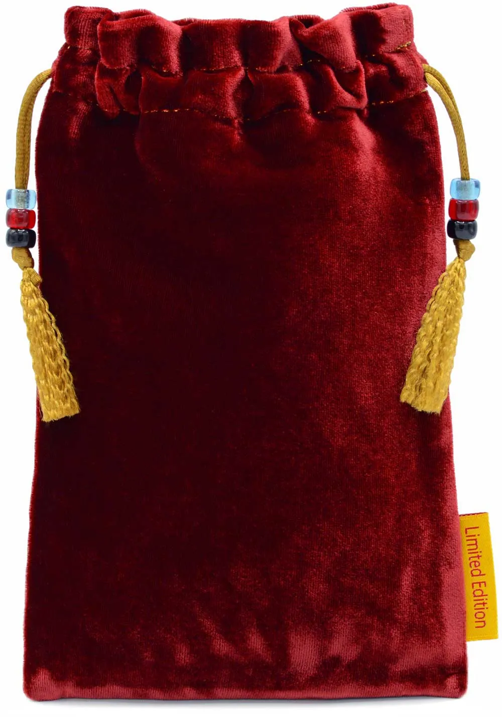 Bohemian Cats, The Fortune Teller — limited edition tarot bag in rich red silk velvet