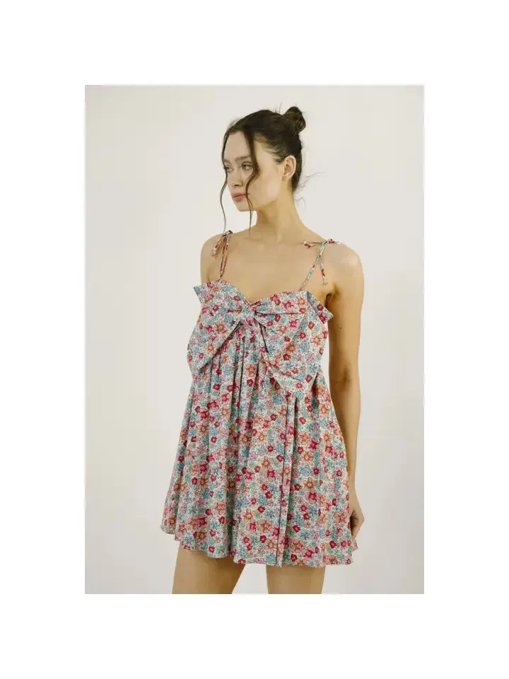 BOW BLOSSOM MINI DRESS