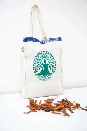 Budha Print Grocery Bags