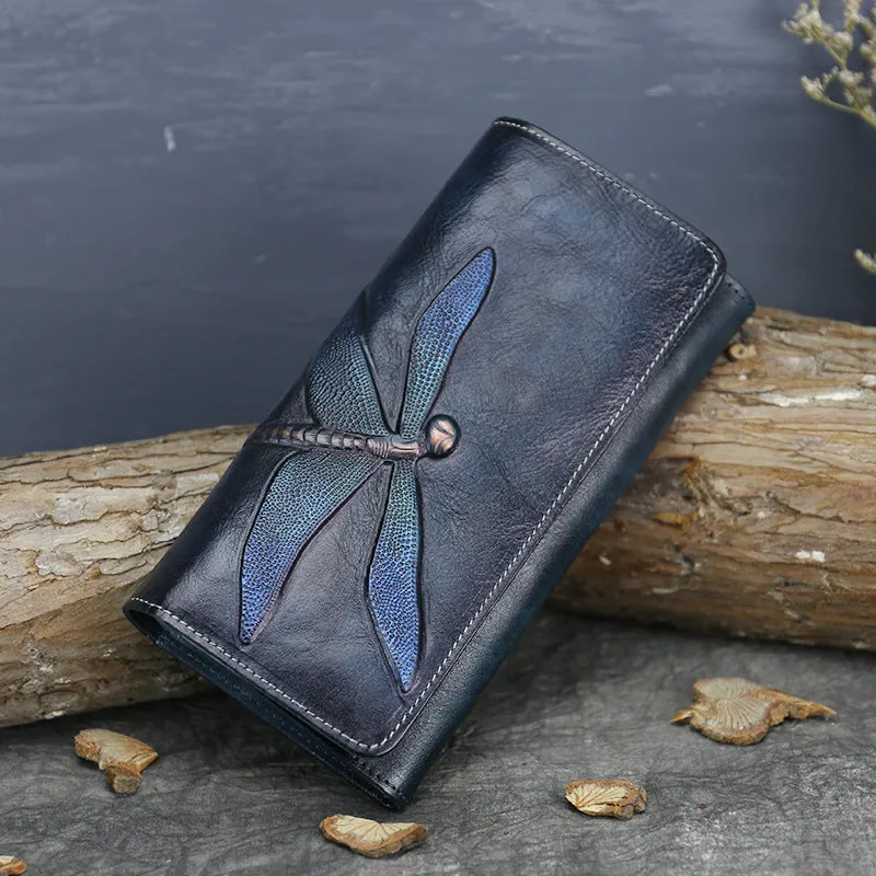 Butterfly Cowhide Leather Purse