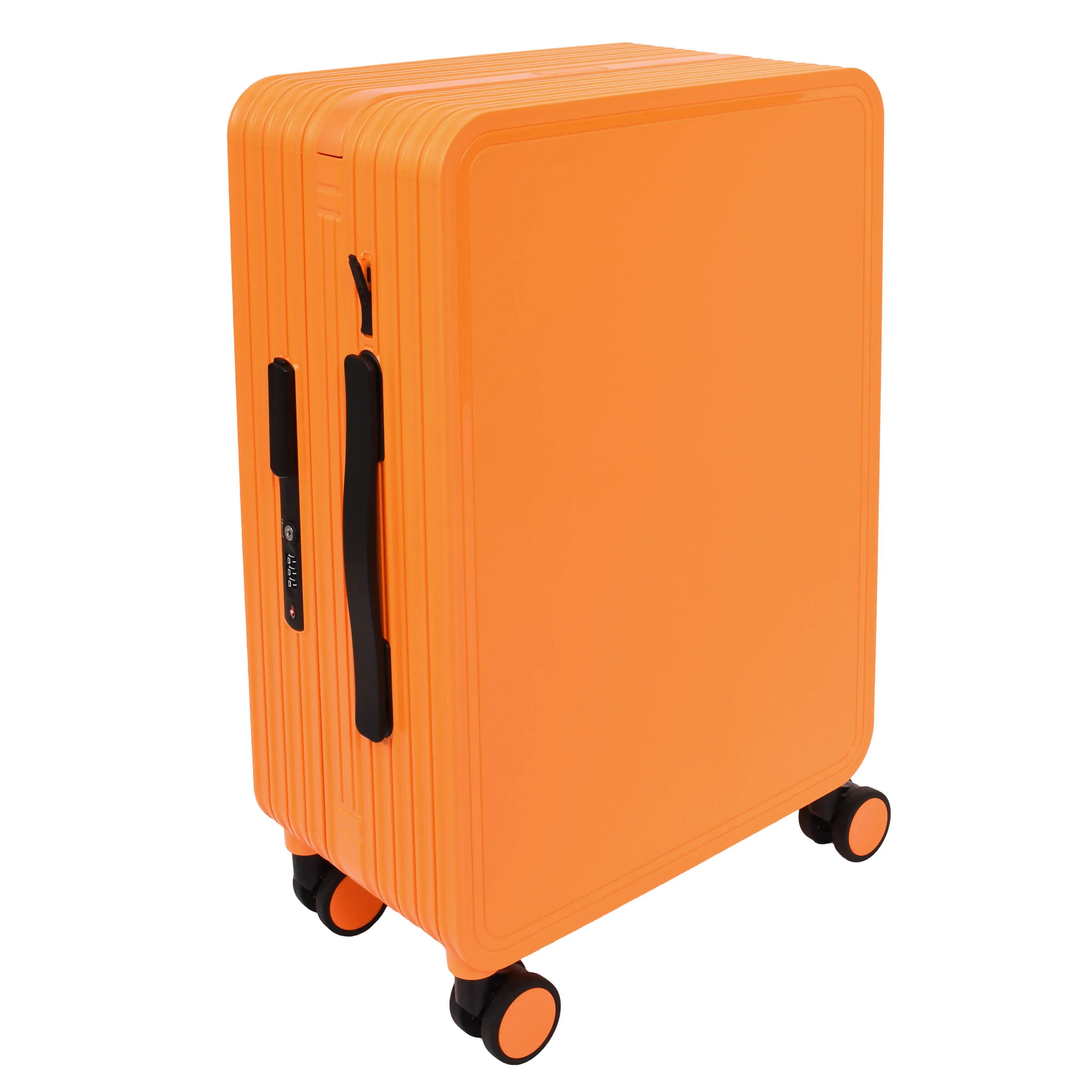 Cabin Size Suitcase 4 Wheels Hard Shell USB Port TSA Lock Travel Luggage Savant Orange