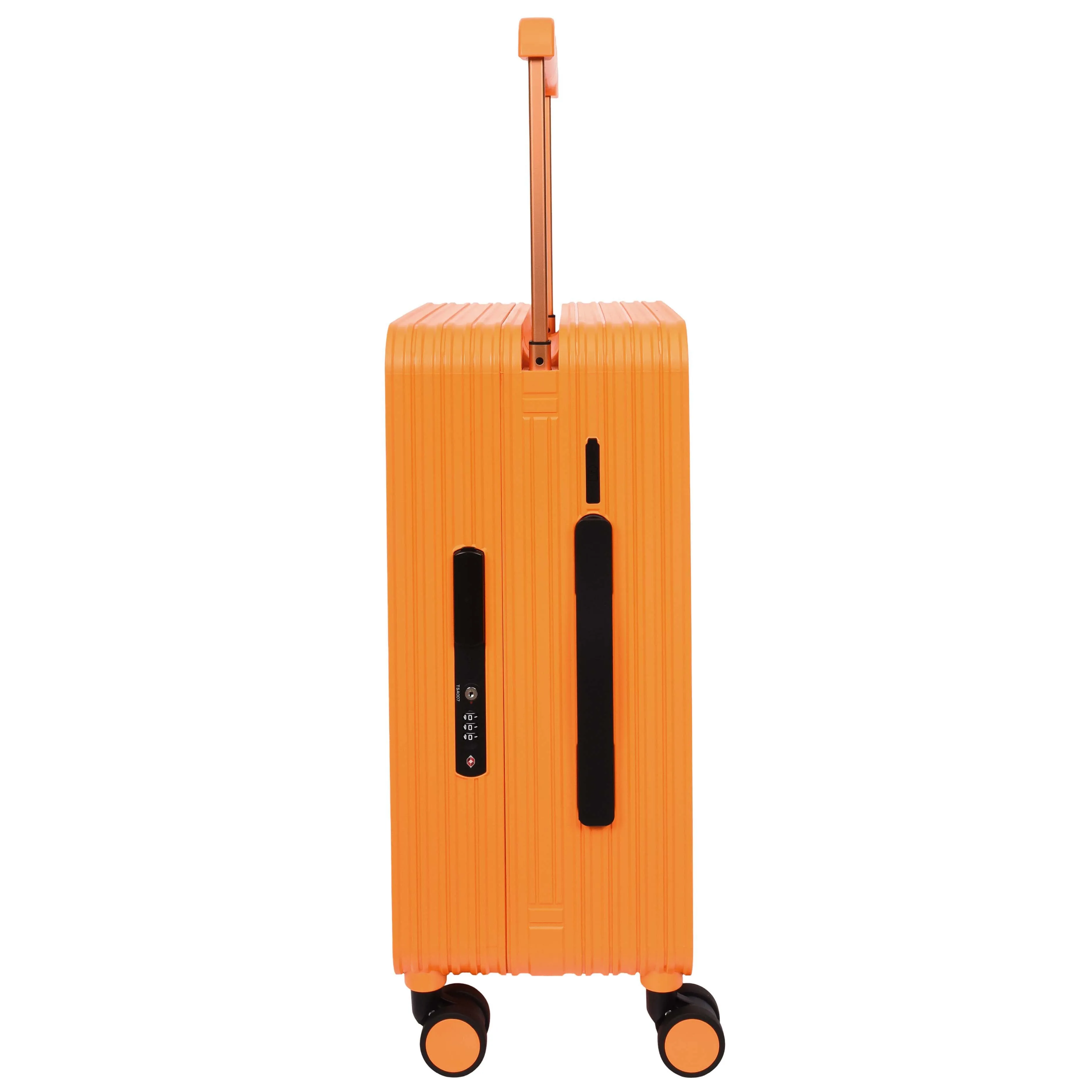 Cabin Size Suitcase 4 Wheels Hard Shell USB Port TSA Lock Travel Luggage Savant Orange