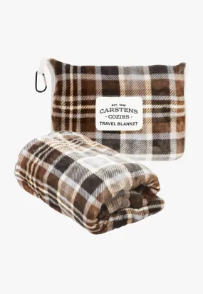 Carstens Grey & Chestnut Plaid Travel Blanket