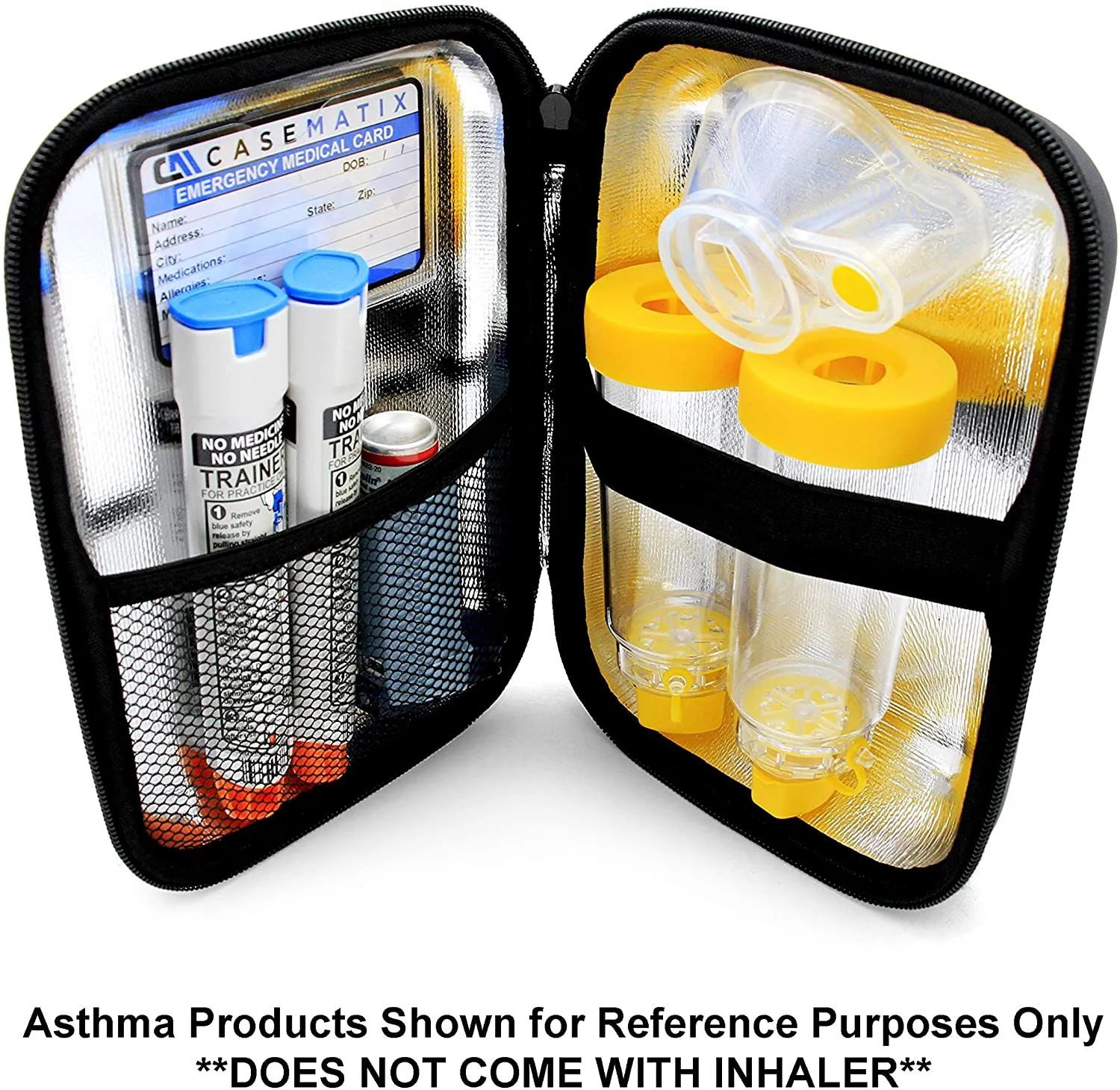 CASEMATIX 8" Insulated Asthma Inhaler Medicine Travel Bag Case for Adults and More, Fits Inhaler Spacer, Masks, and More Allergy Medicine, Case Only