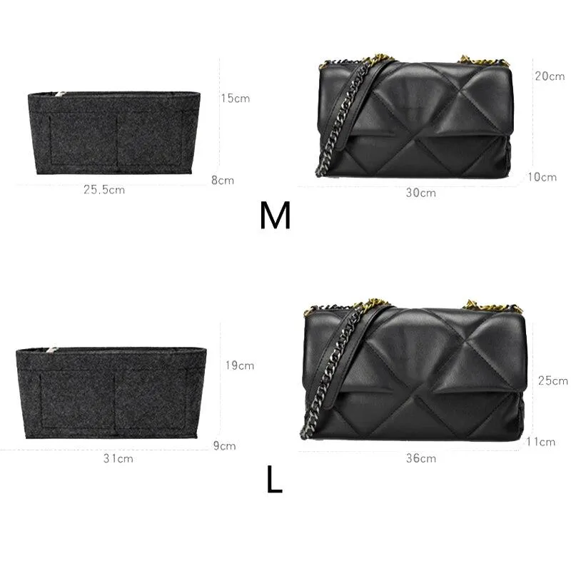 Casual Portable Women's Insert Handbag For Makeup