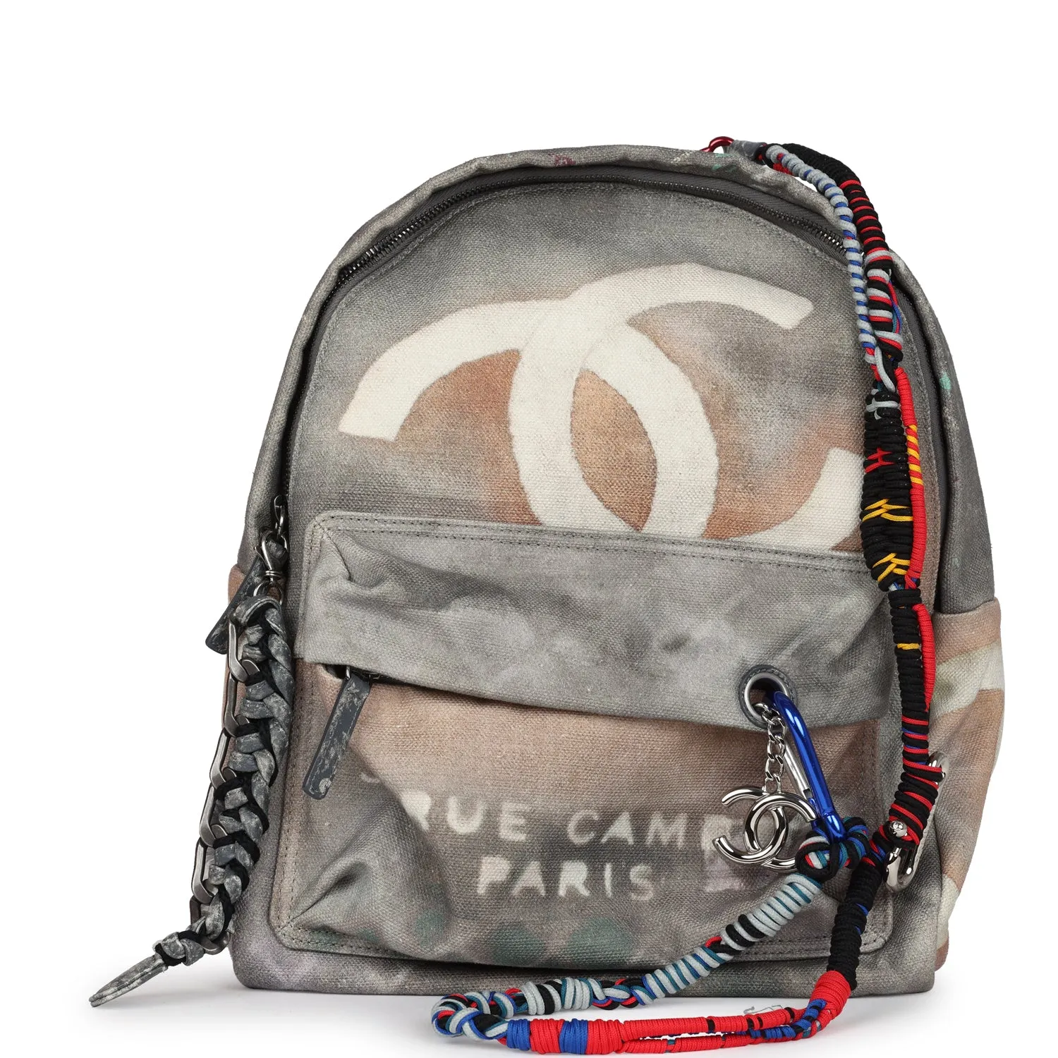 Chanel Graffiti Backpack Grey Multicolored Canvas Silver Hardware - Payment 2