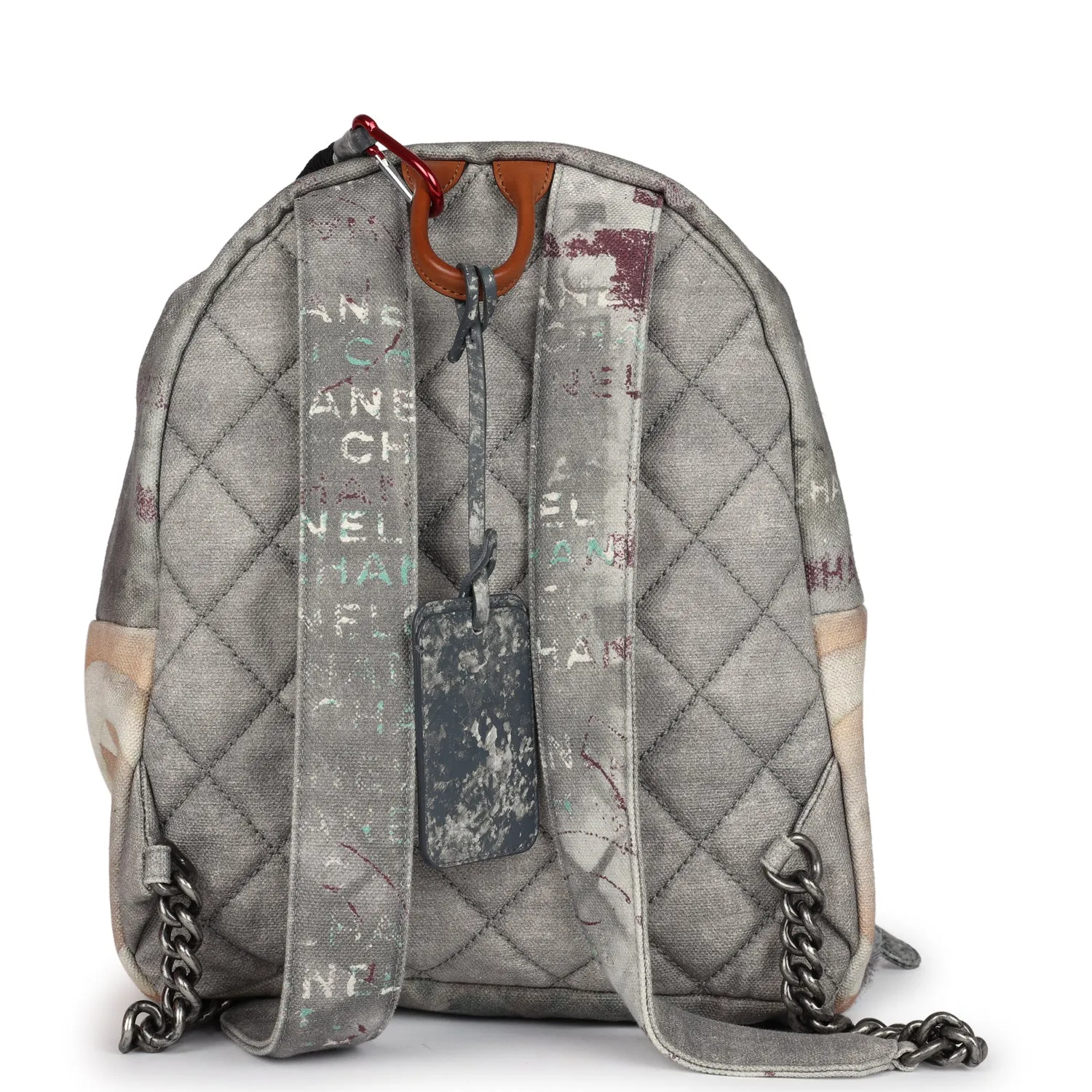 Chanel Graffiti Backpack Grey Multicolored Canvas Silver Hardware - Payment 2