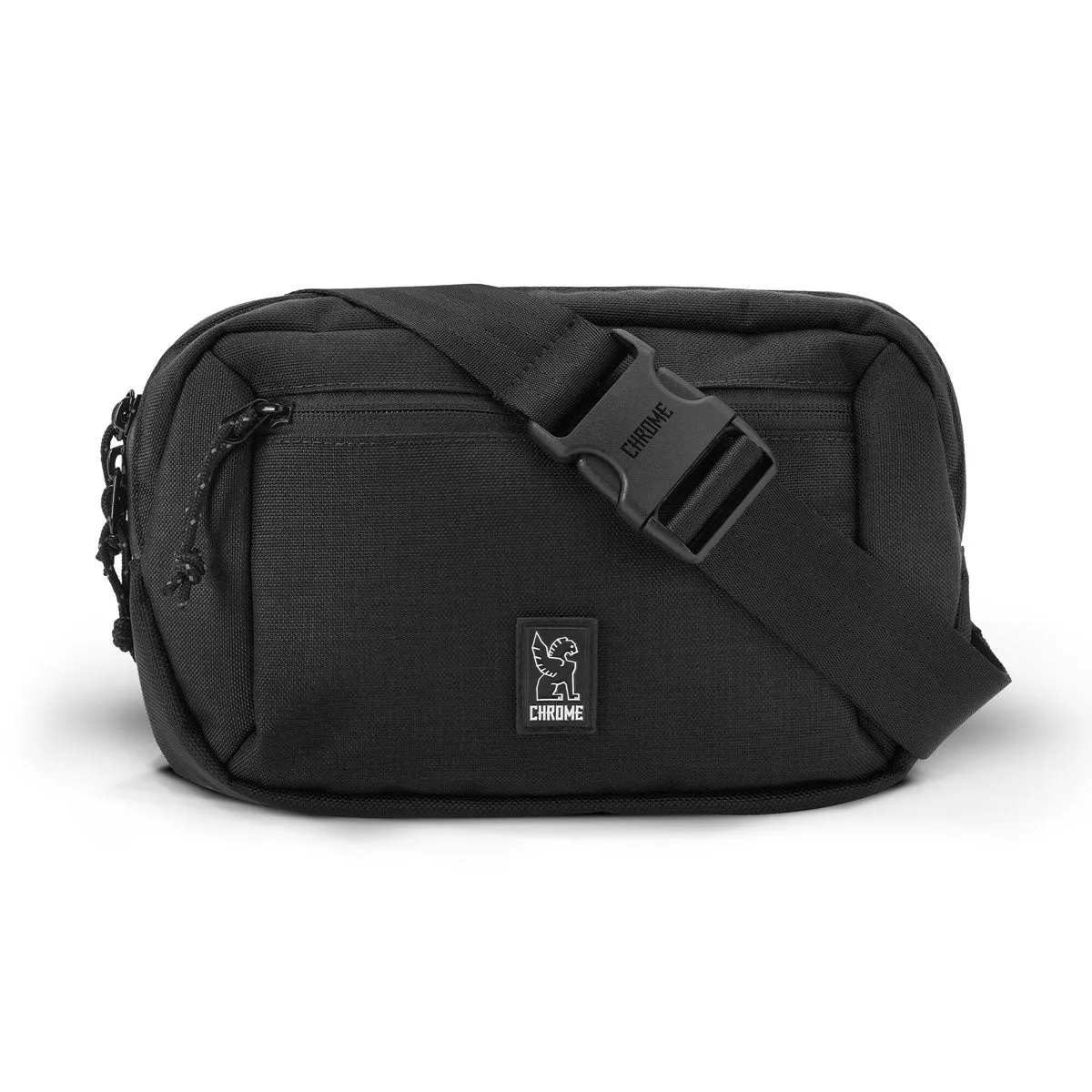 Chrome Ziptop Waist Bag - Black