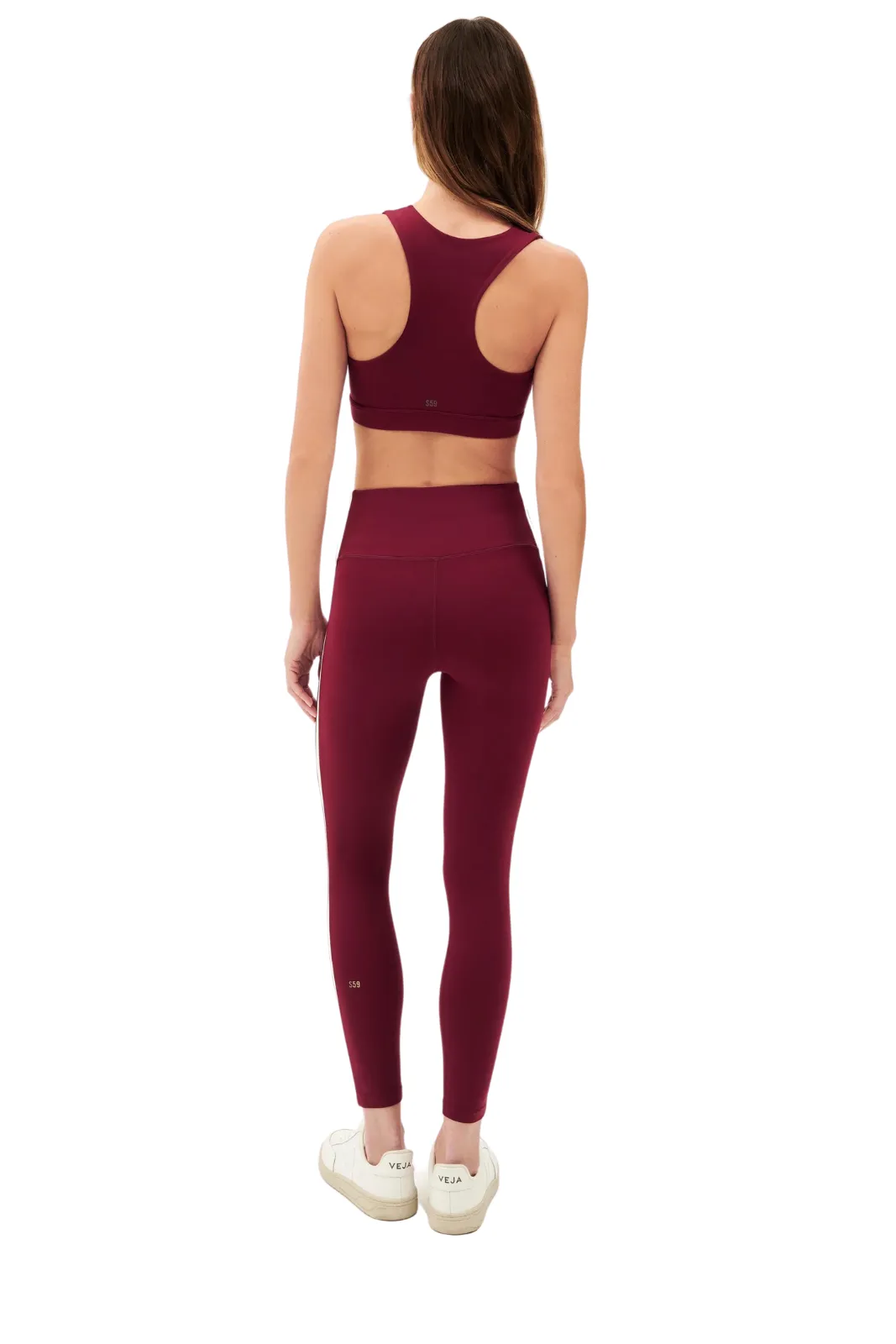 Clare High Waist Rigor 7/8 Legging Bordeaux/Creme