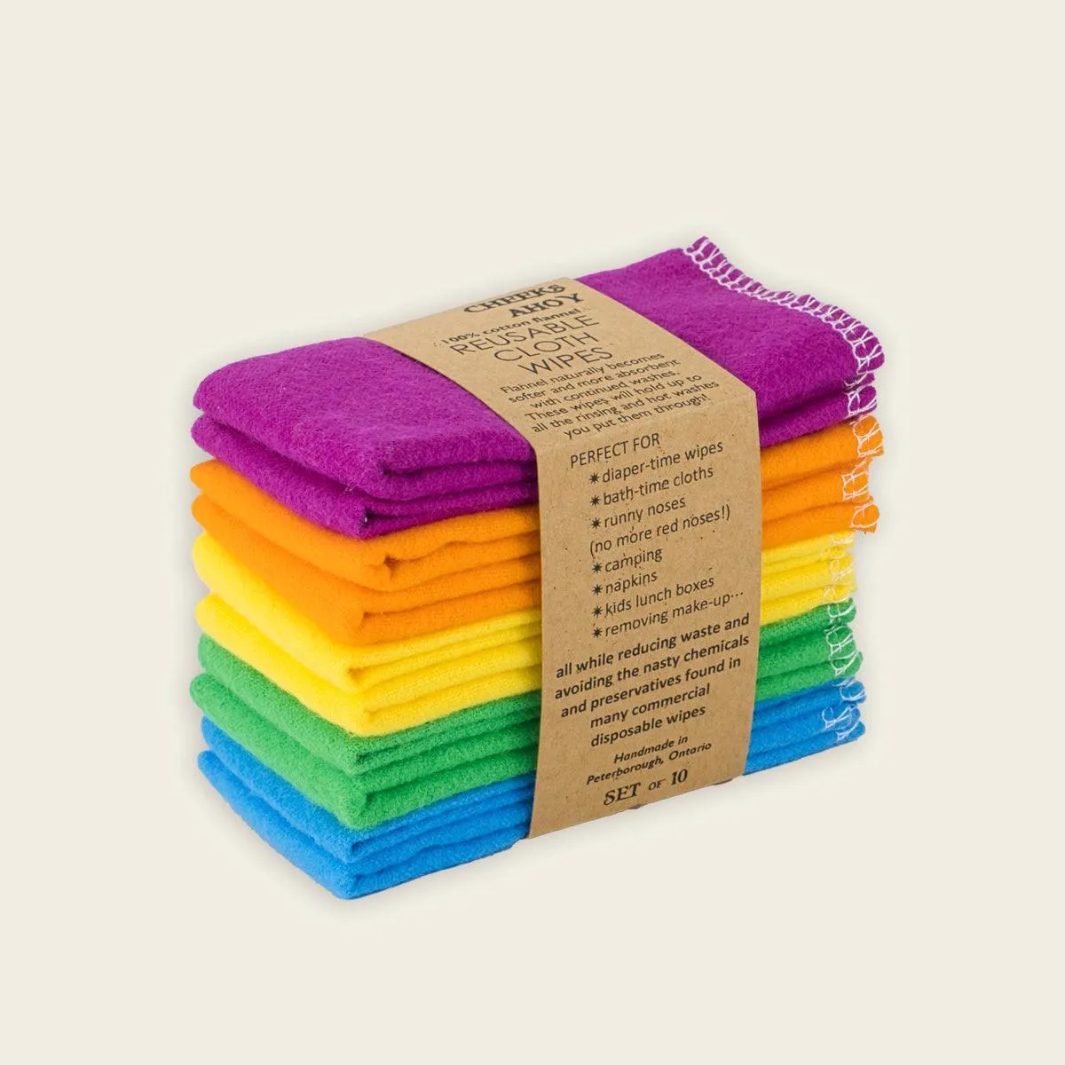 cloth wipes (10 pack) - rainbow