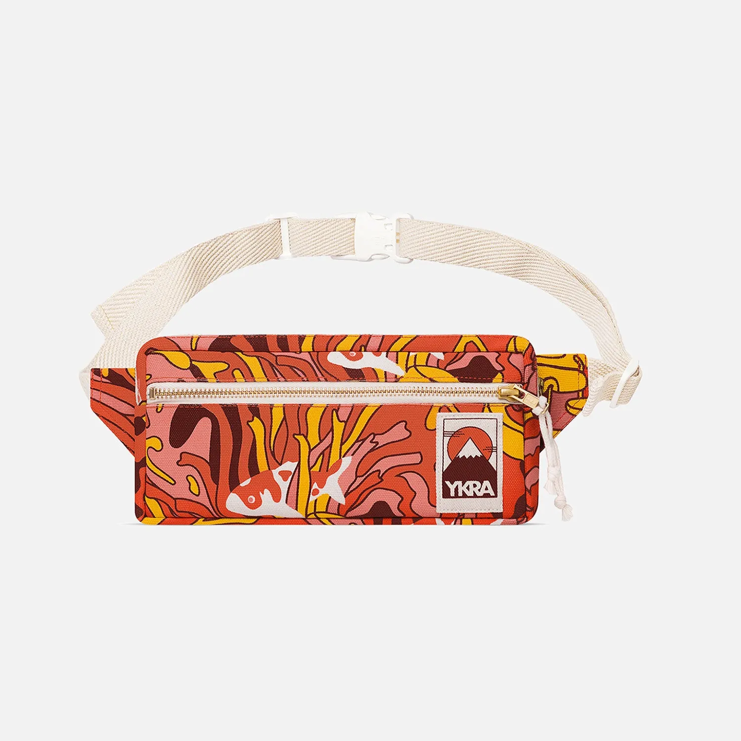 Cotton Canvas Bum Bag - Trippy Fish Rose