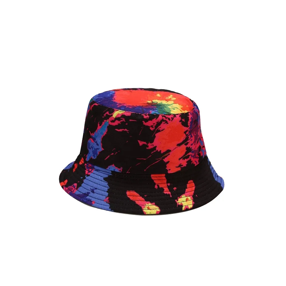 Cotton Reversible Bucket Hat Colorful Tropical Print Double Side Wear Fisherman Cap YZB0120