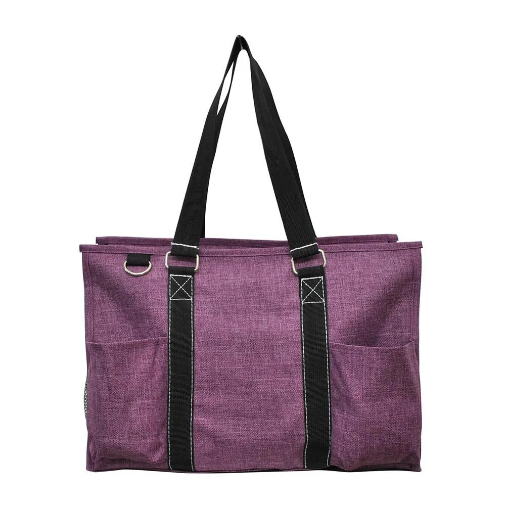 Crosshatch Cherry NGIL Zippered Caddy Organizer Tote Bag