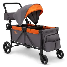 Delta 60009-2377 Jeep Sport All-Terrain Stroller Wagon, Grey/Bonfire