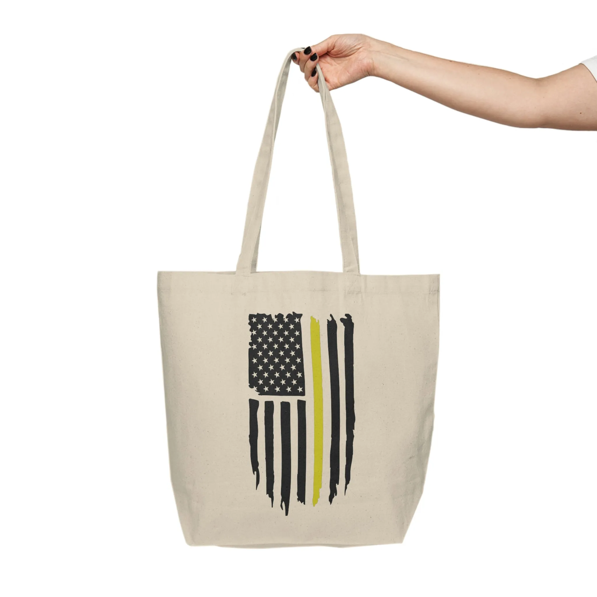 Dispatcher Distressed Flag Canvas Shopping Tote