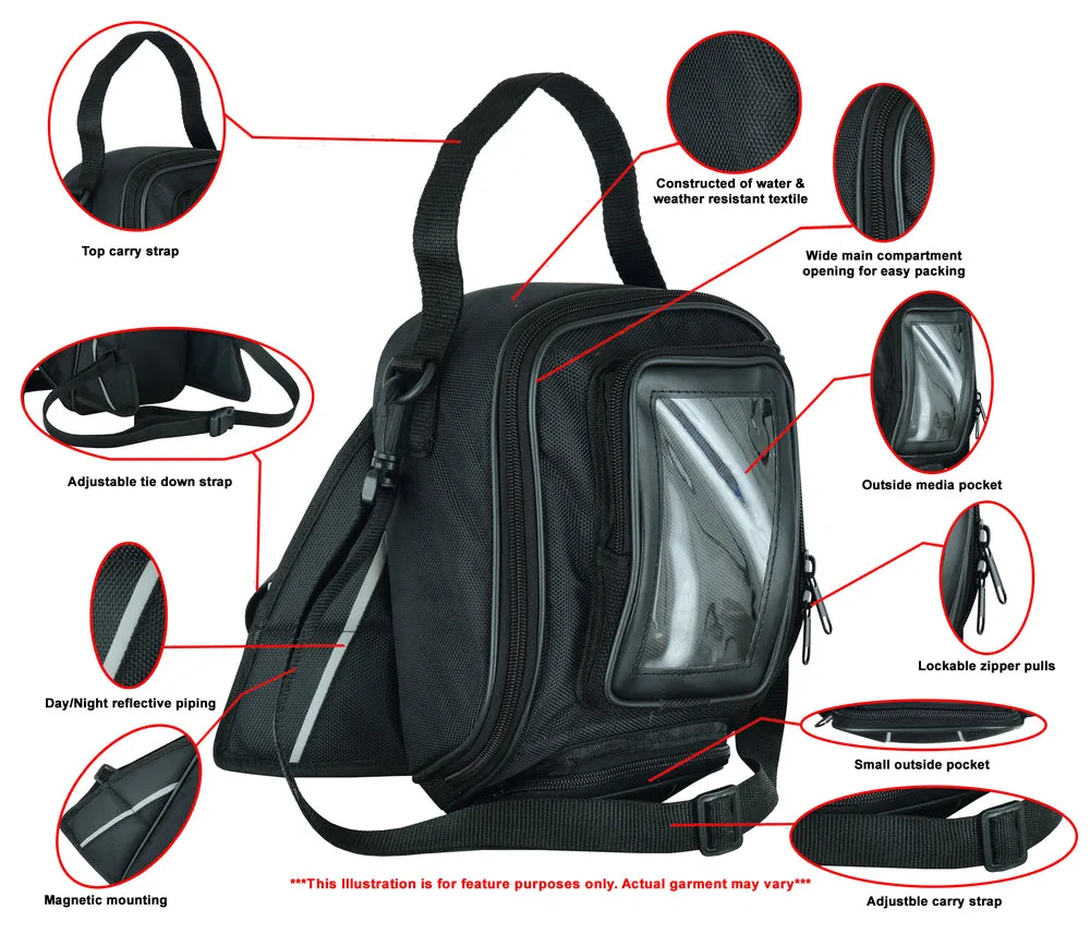 DS5201 Magnetic Textile Motorcycle Tank Bag