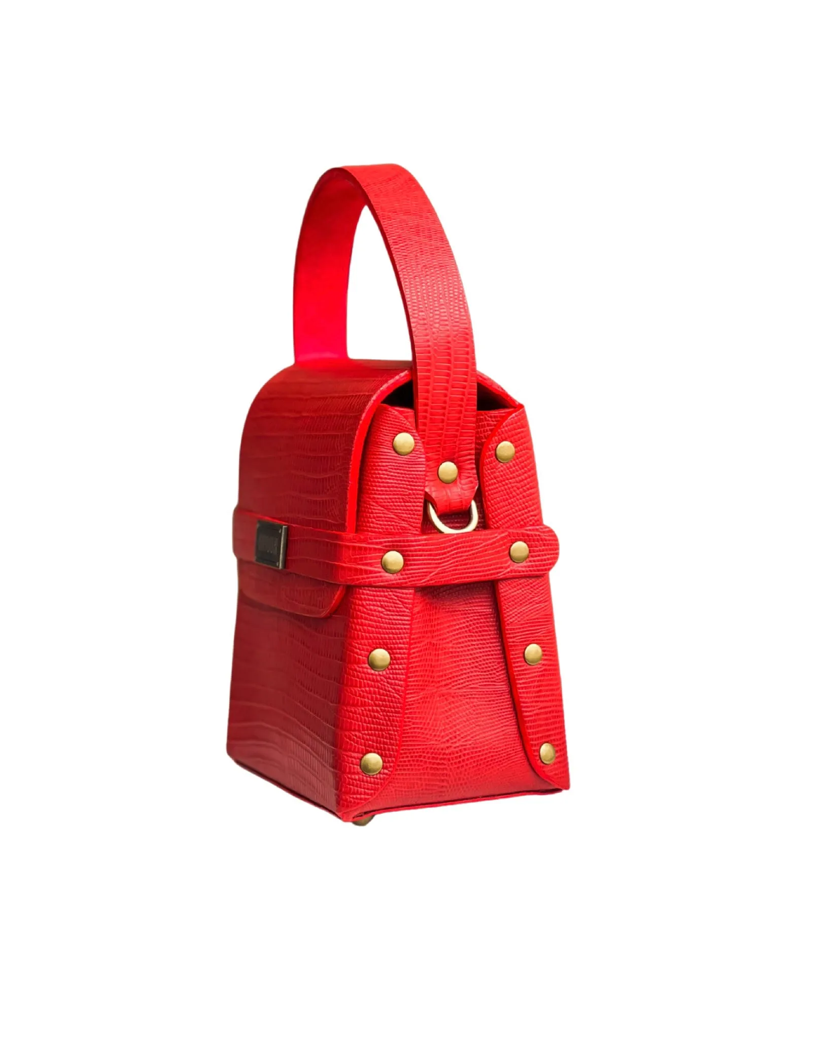 Dupe Red Lizard Skin Handbag