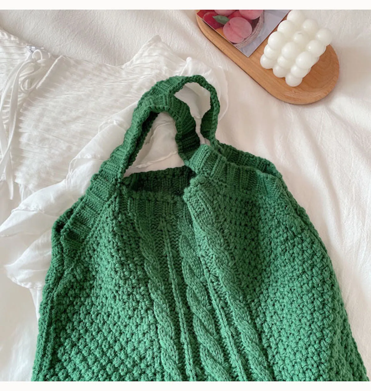 Elena Handbags Retro Knit Tote Bag