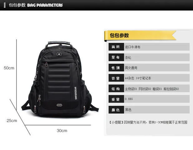 European style Super Outdoor Swagger Bag Polyamides and Nylon Backpack for Travel or Business