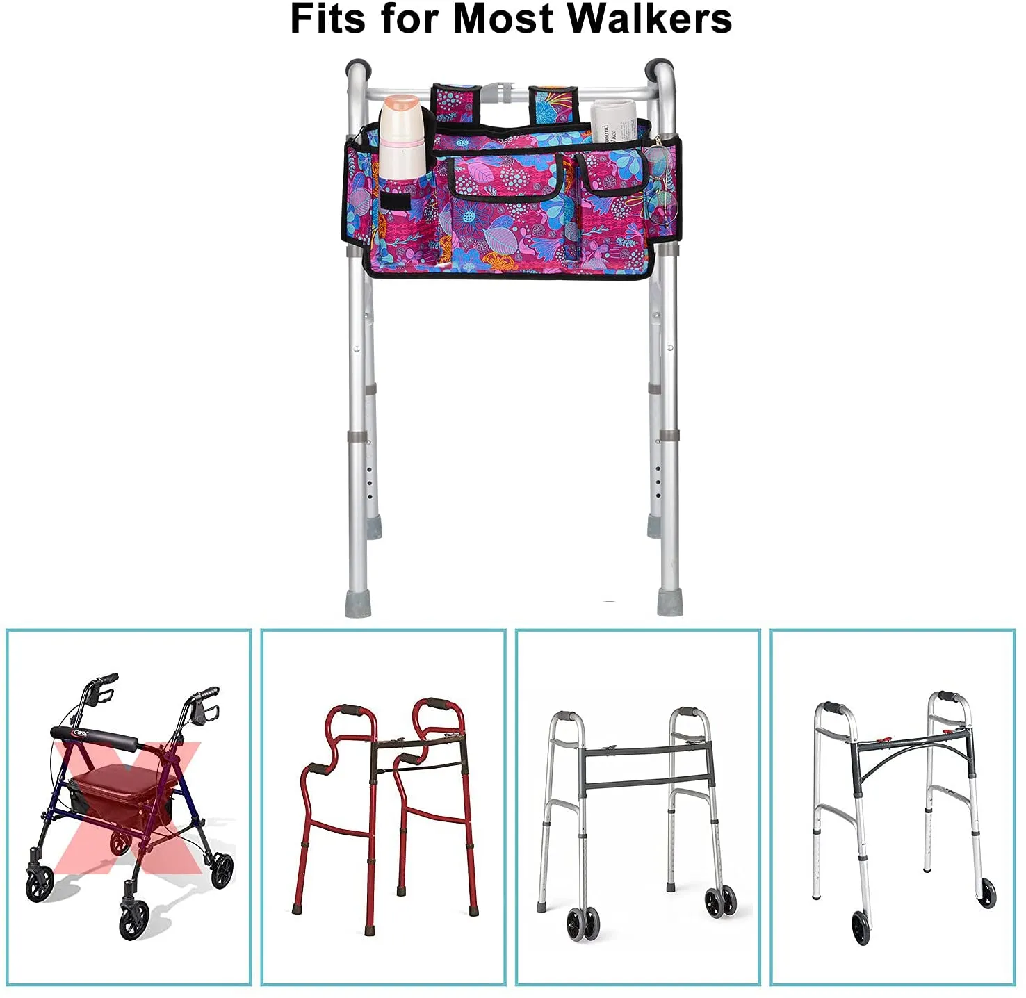 Folding Walker Basket Organizer