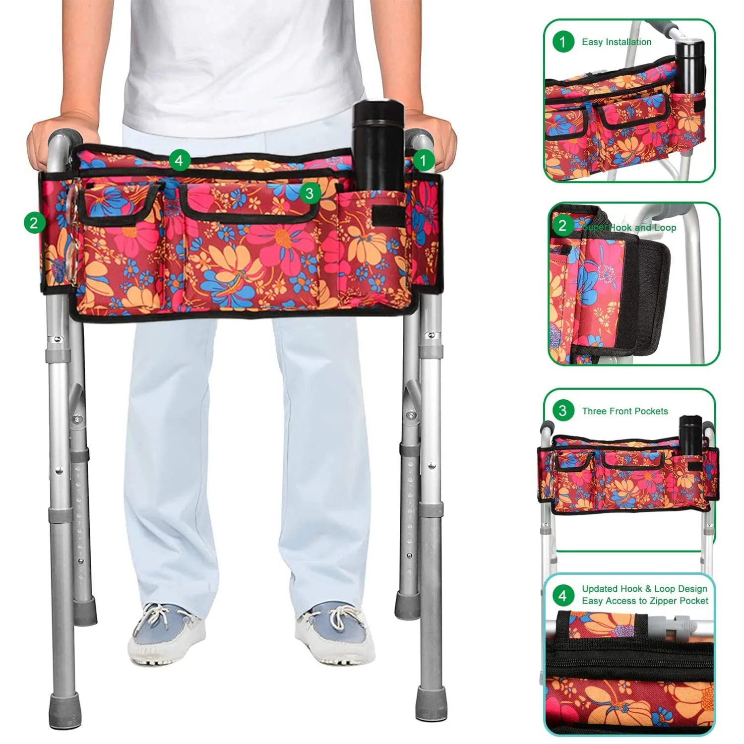 Folding Walker Basket Organizer