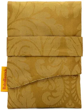 Foldover pouch in ecclesiastical "Acanthus Leaf" GOLD silk