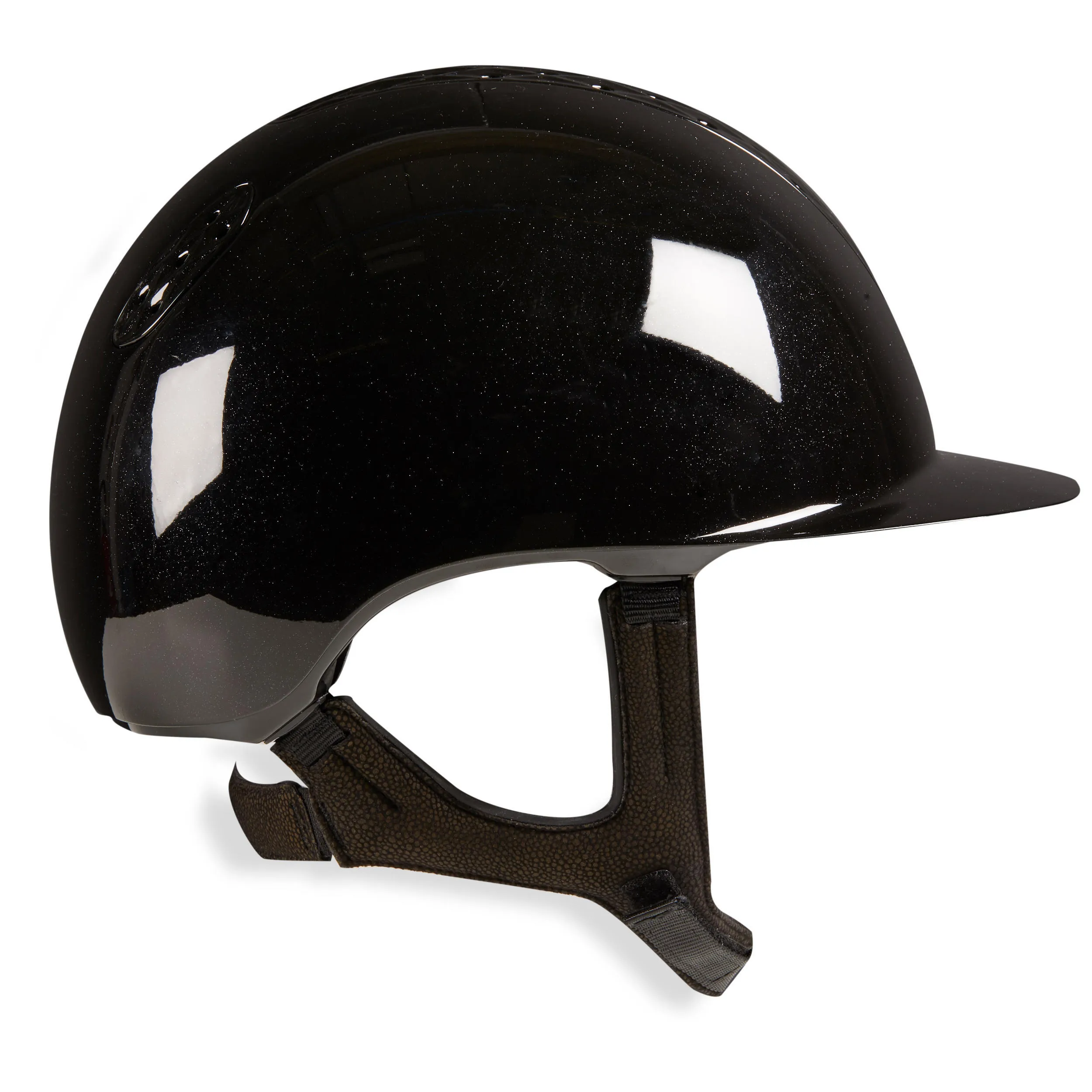 Fouganza 520 riding helmet, asphalt gray / walnut brown