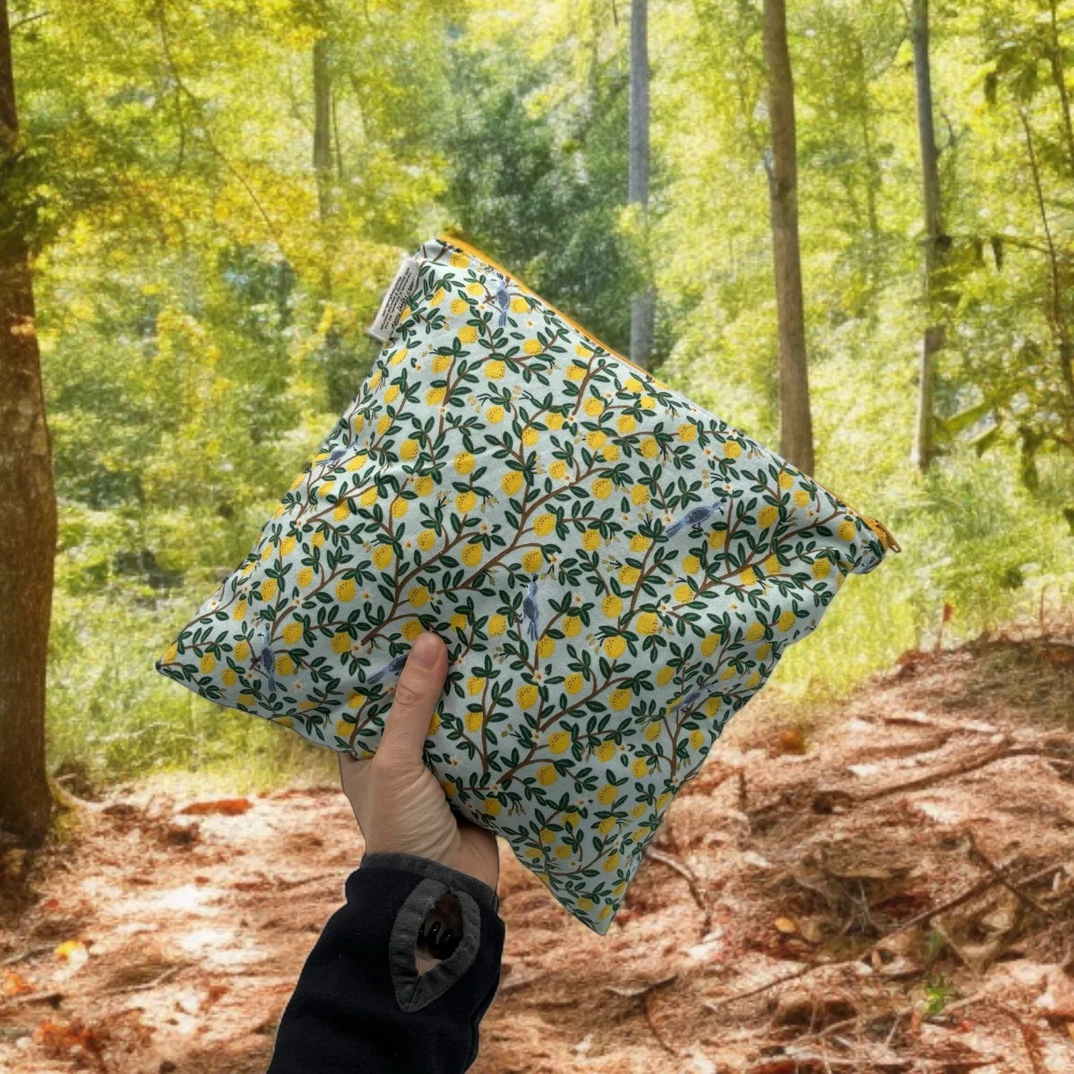 Gallon Sized Reusable Zippered Bag Lemon Tree