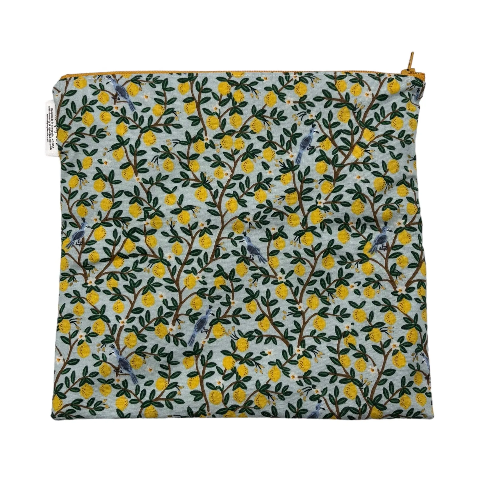 Gallon Sized Reusable Zippered Bag Lemon Tree