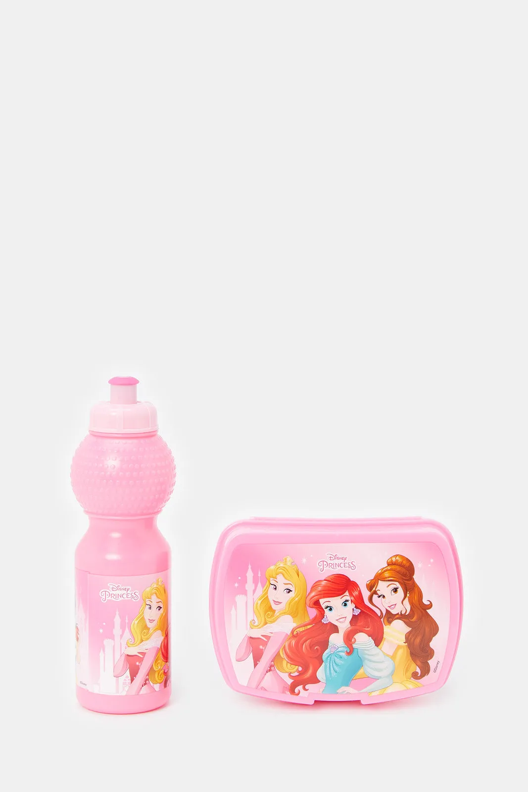 Girls Pink Princess Print Trolley Set (5 Piece)