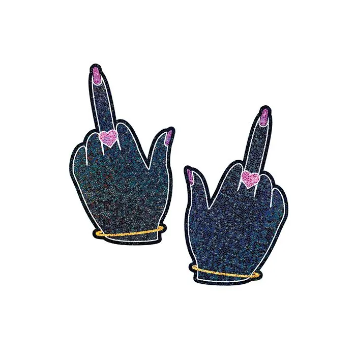 Glittery Middle Finger Pasties