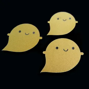 Golden Ghost Acrylic Brooch - Limited Edition!